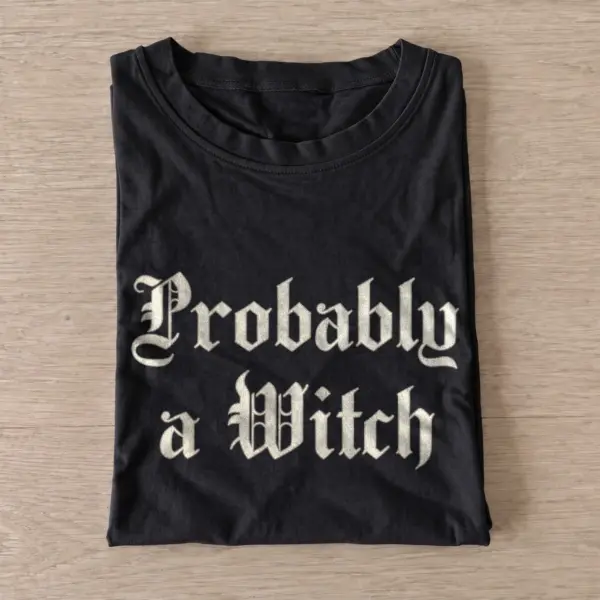 Probably a witch gothic lettering t shirt black20probably a witch.webp