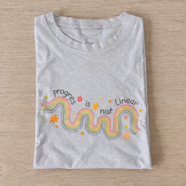 Progress is not linear graphic t shirt gray20progress not linear.webp