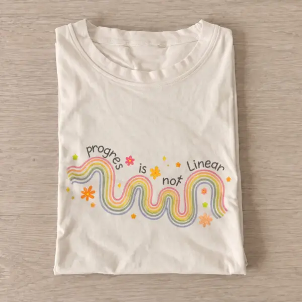 Progress is not linear graphic t shirt sand20progress not linear.webp