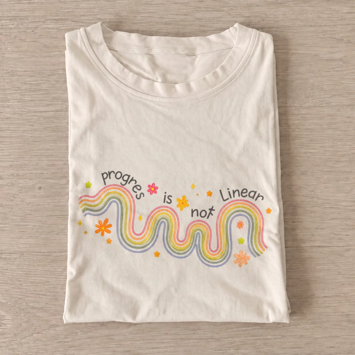 Progress is not linear graphic t shirt sand20progress not linear.webp