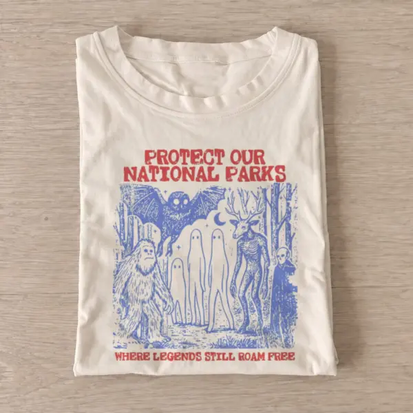 Protect National Parks Halloween Graphic T-Shirt — graphic design
