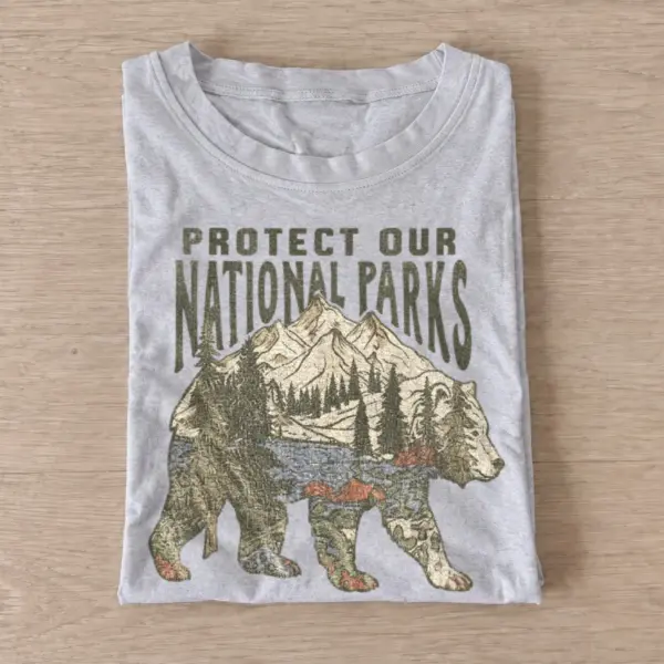 Protect our national parks bear t shirt gray20protect parks bear.webp