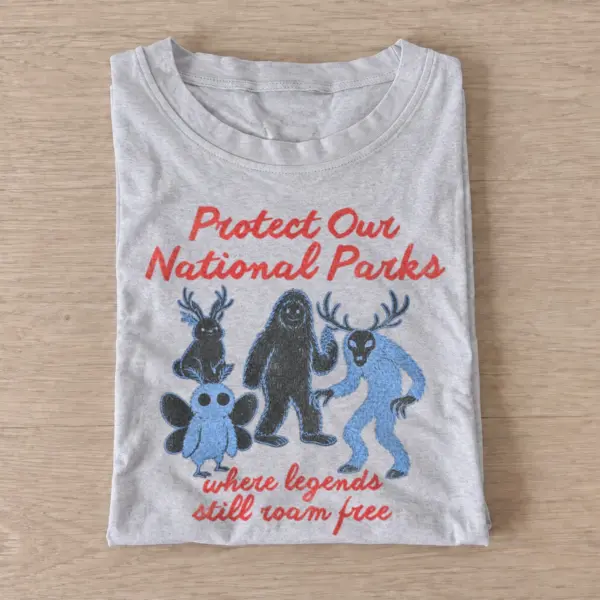 Protect our national parks cryptid t shirt gray20cryptid park club.webp