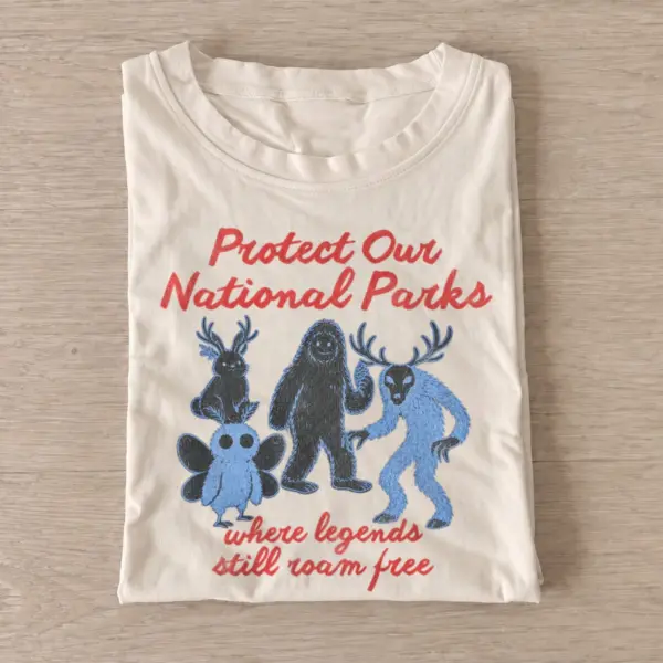 Protect our national parks cryptid t shirt sand20cryptid park club.webp