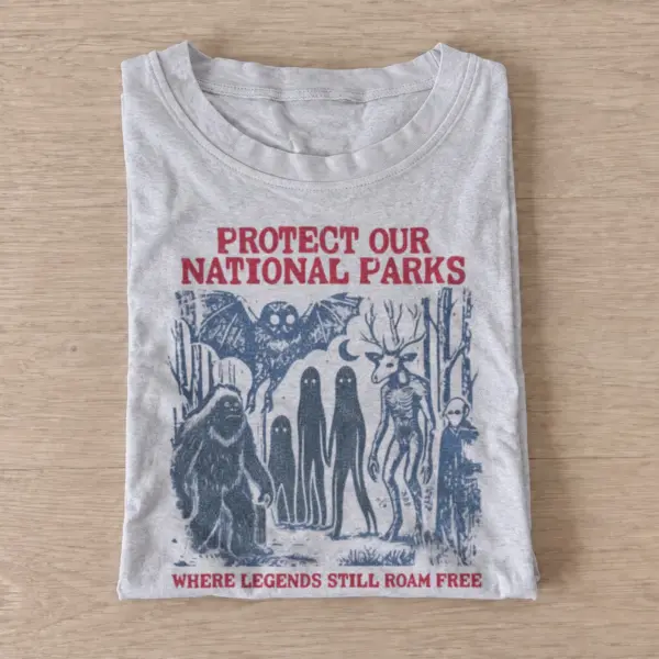 Protect our national parks cryptids t shirt gray20protect parks cryptids blue.webp
