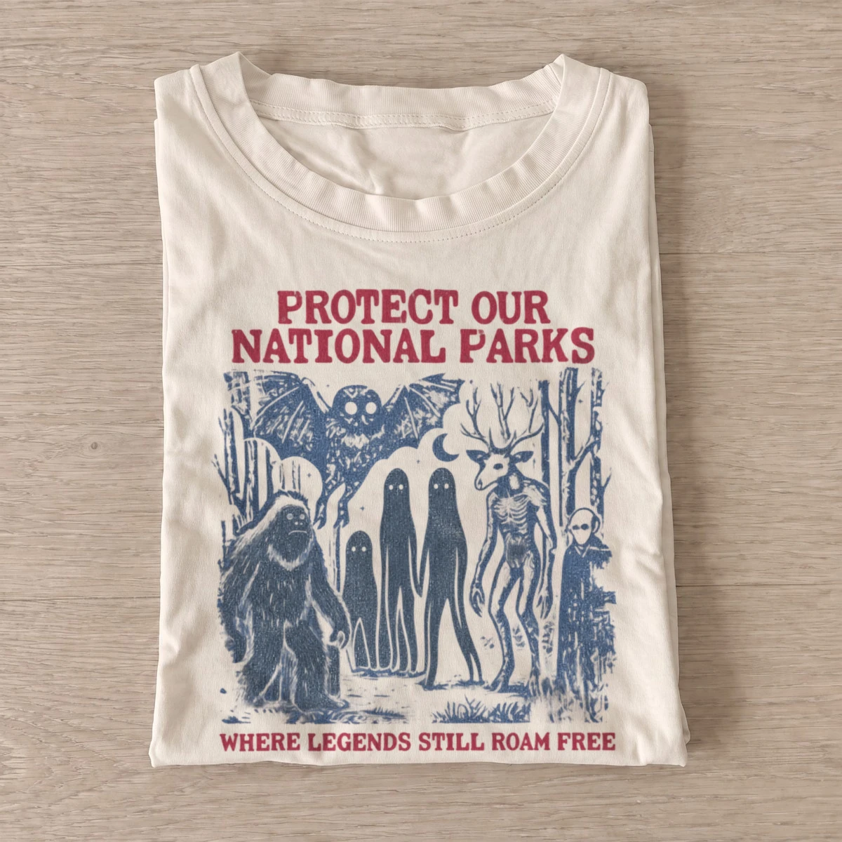 Protect our national parks cryptids t shirt sand20protect parks cryptids blue.webp