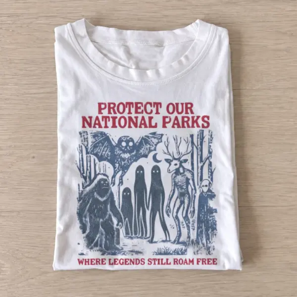 Protect our national parks cryptids t shirt white20protect parks cryptids blue.webp