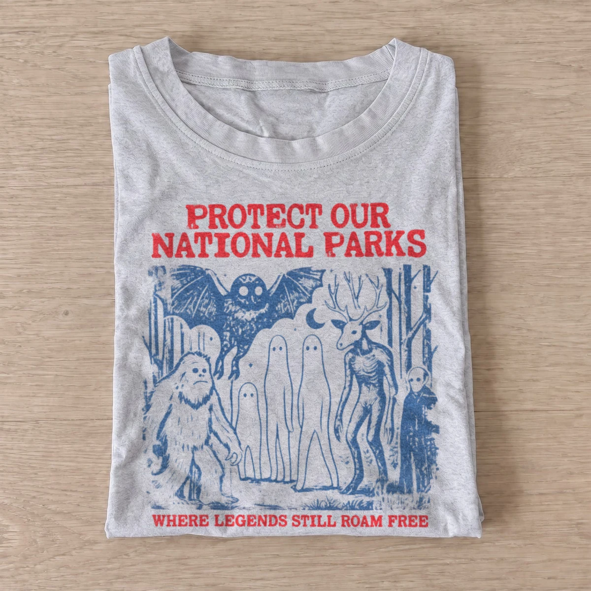 Protect our national parks ghosts t shirt gray20protect parks ghosts.webp