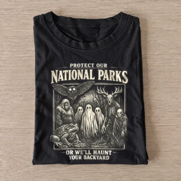 Protect our national parks haunters t shirt black20protect parks haunters.webp