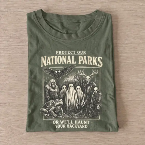 Protect our national parks haunters t shirt olive20protect parks haunters.webp