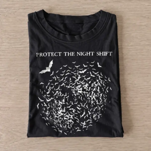 Protect the night shift bats t shirt black20protect night bats.webp
