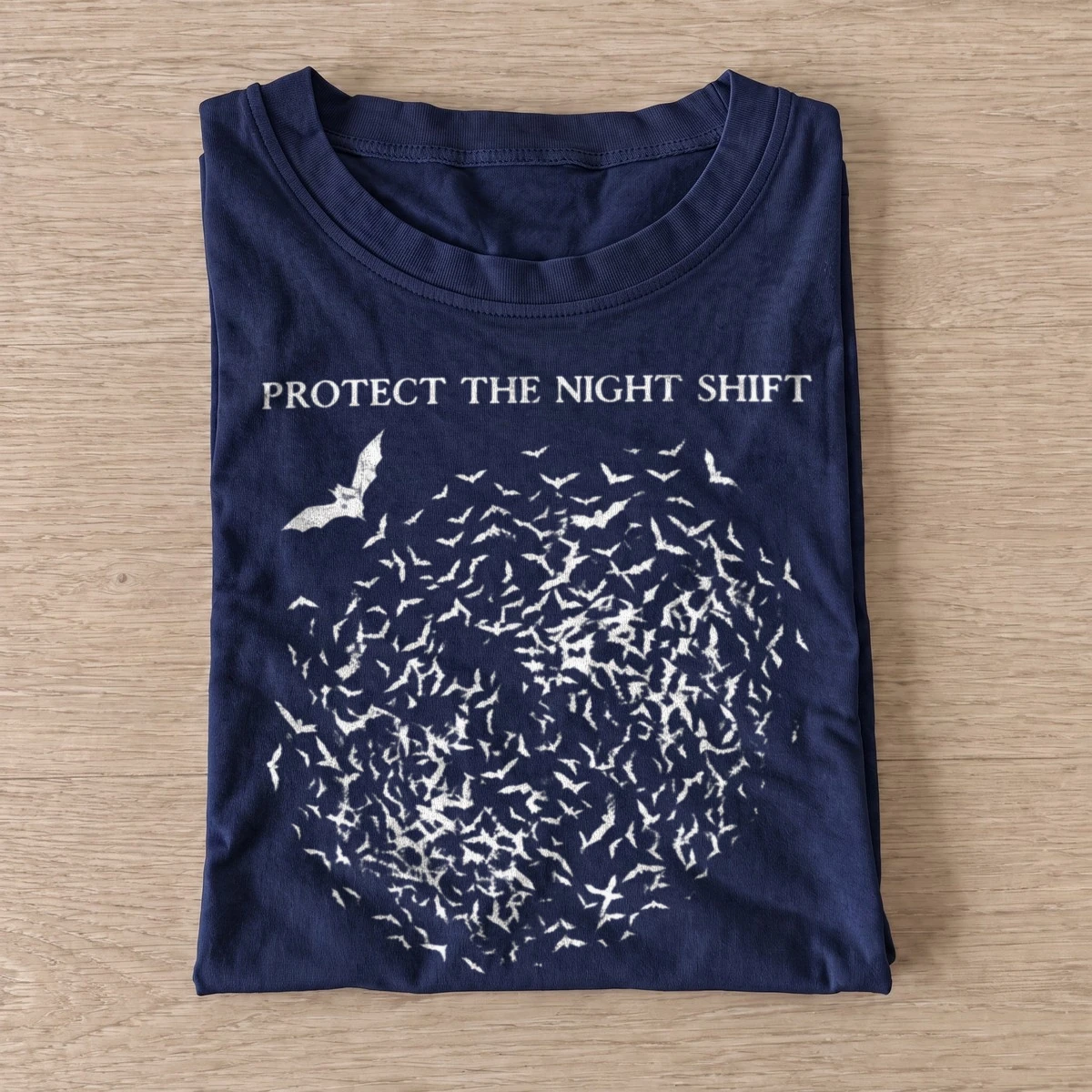Protect the night shift bats t shirt navy20protect night bats.webp