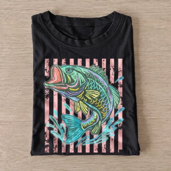 Psychedelic bass fish t shirt black20psychedelic bass.webp