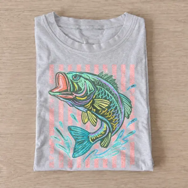 Psychedelic bass fish t shirt gray20psychedelic bass.webp