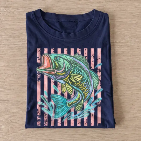 Psychedelic bass fish t shirt navy20psychedelic bass.webp