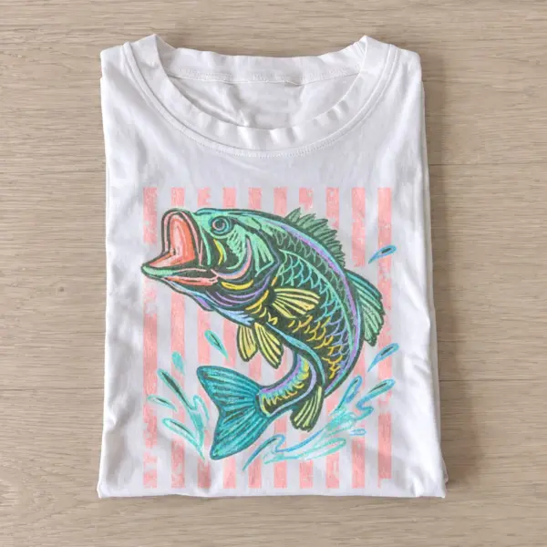 Psychedelic bass fish t shirt white20psychedelic bass.webp