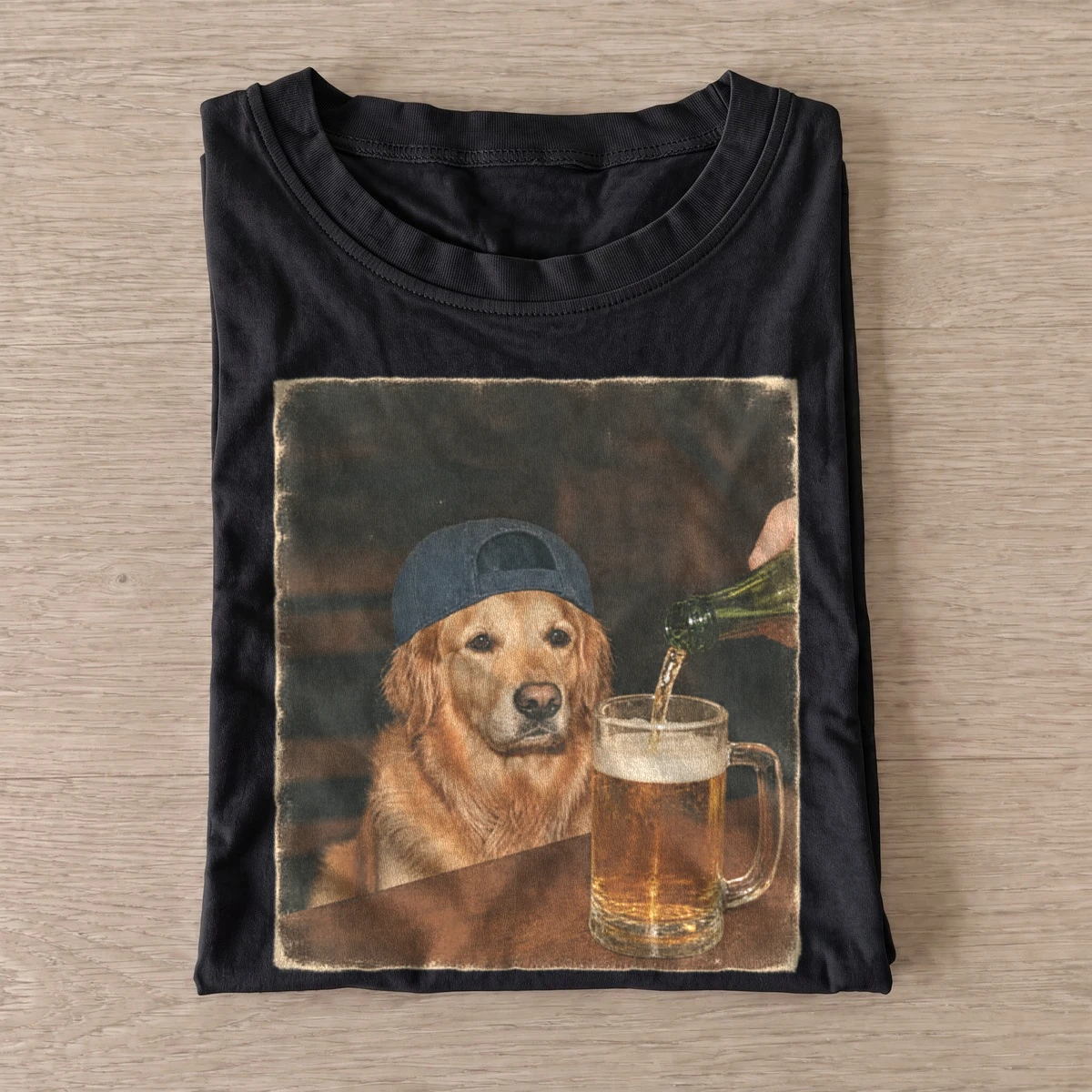 Pub golden retriever t shirt black20pub golden retriever.webp