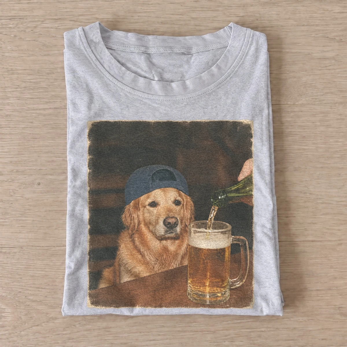 Pub golden retriever t shirt gray20pub golden retriever.webp