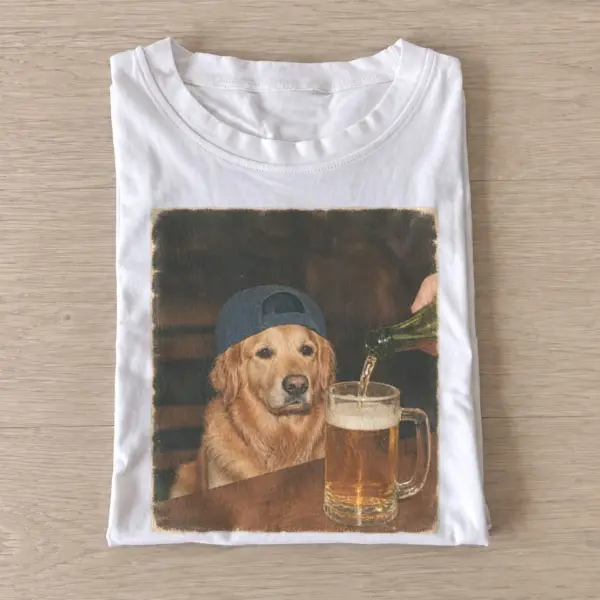 Pub golden retriever t shirt white20pub golden retriever.webp