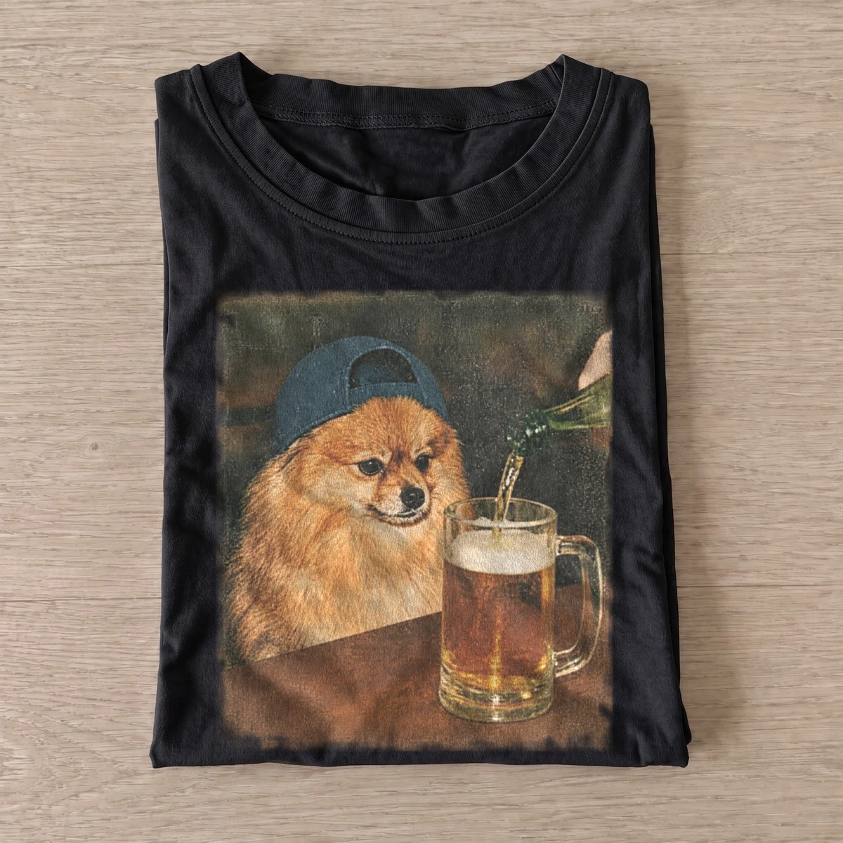 Pub pomeranian dog t shirt black20pub pomeranian.webp