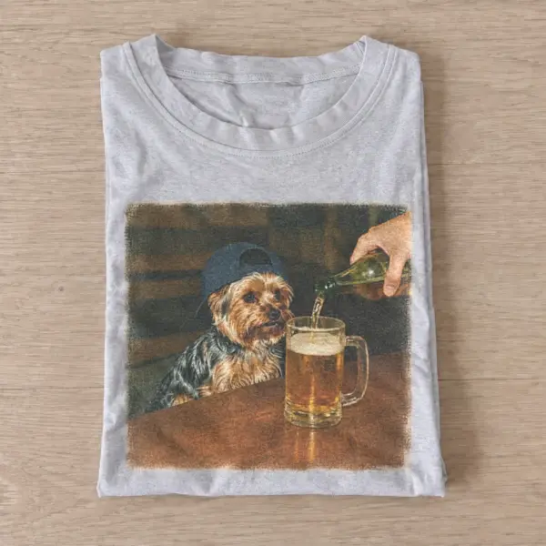 Pub yorkie dog graphic t shirt gray20pub yorkie.webp