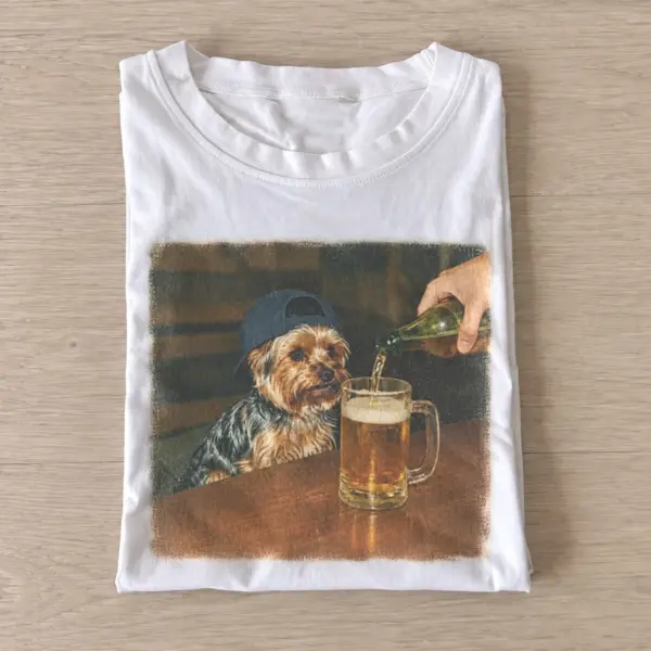 Pub yorkie dog graphic t shirt white20pub yorkie.webp
