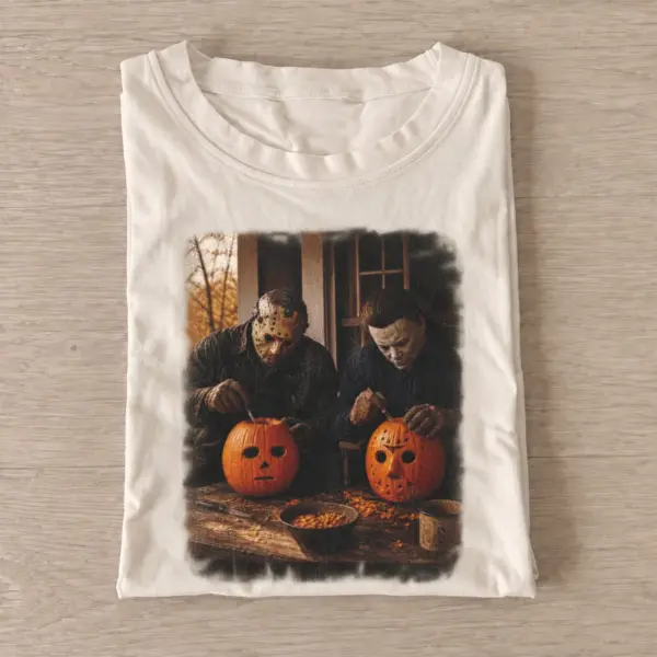 Pumpkin carving killers t shirt sand20pumpkin carving killers.webp