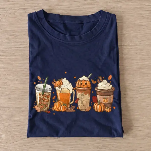 Pumpkin coffee flight t shirt navy20pumpkin coffee flight.webp