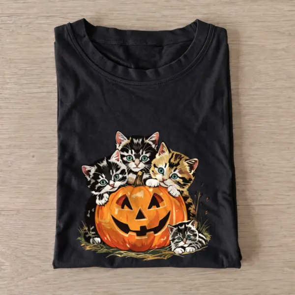 Pumpkin kitten quartet t shirt black20pumpkin kitten quartet.webp