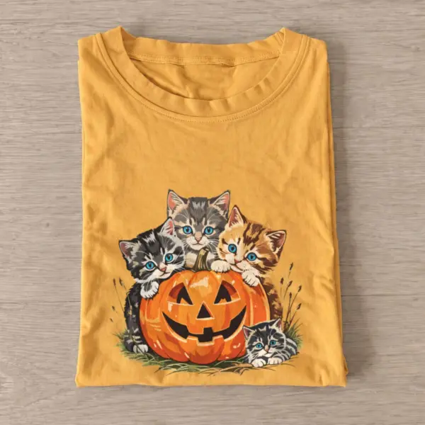 Pumpkin kitten quartet t shirt gold20pumpkin kitten quartet.webp