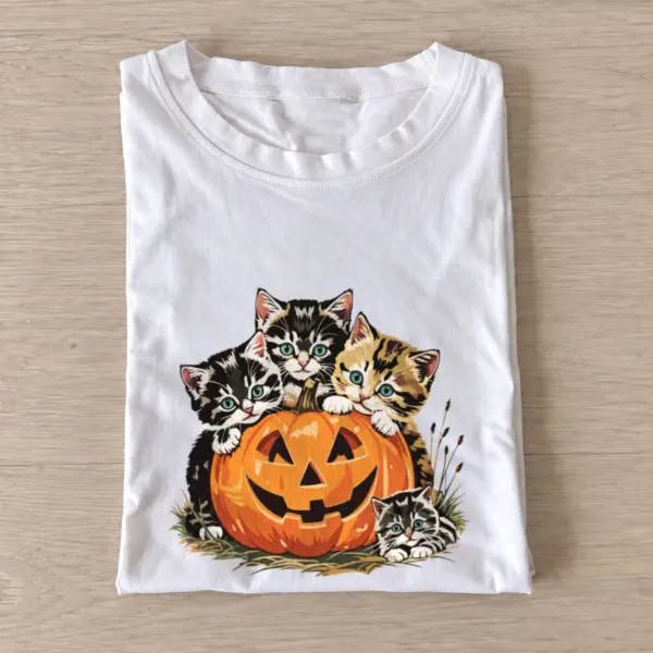 Pumpkin kitten quartet t shirt white20pumpkin kitten quartet.webp
