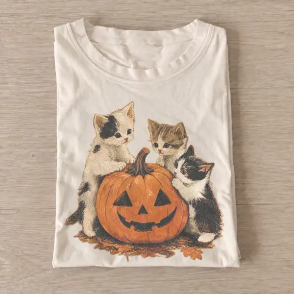 Pumpkin kitten trio t shirt sand20pumpkin kitten trio.webp