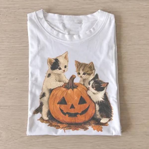 Pumpkin kitten trio t shirt white20pumpkin kitten trio.webp