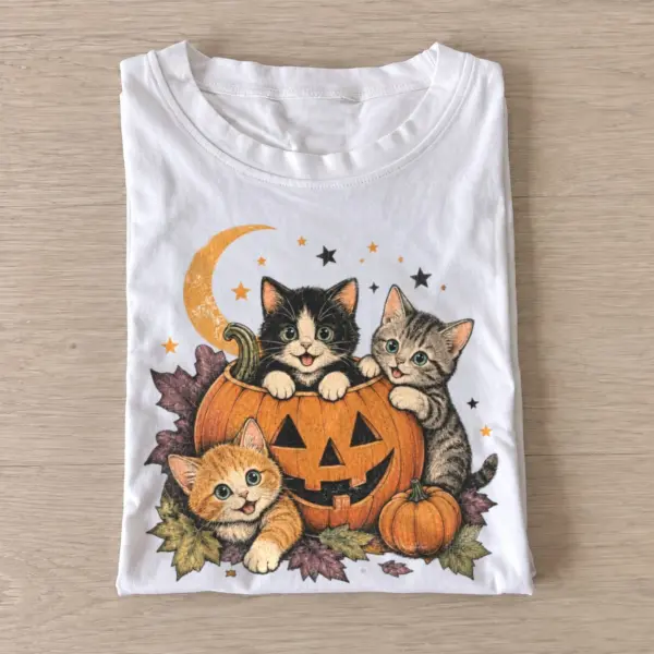 Pumpkin kittens halloween t shirt white20pumpkin kittens.webp
