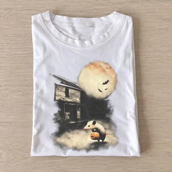Pumpkin pail opossum t shirt white20pumpkin pail opossum.webp