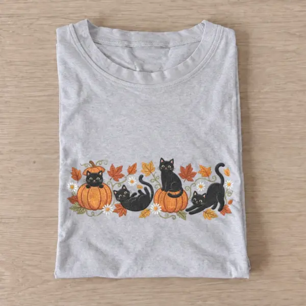 Pumpkin play cats t shirt gray20pumpkin play cats.webp