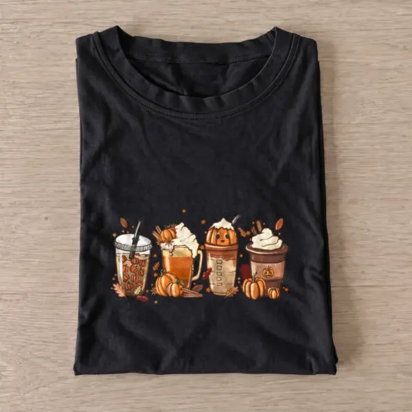 Pumpkin spice drinks t shirt black20pumpkin spice drinks.webp