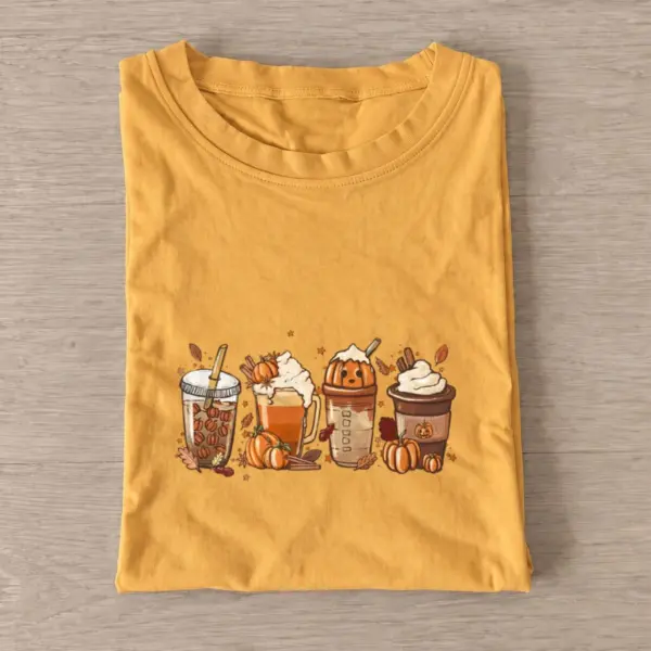 Pumpkin spice drinks t shirt gold20pumpkin spice drinks.webp