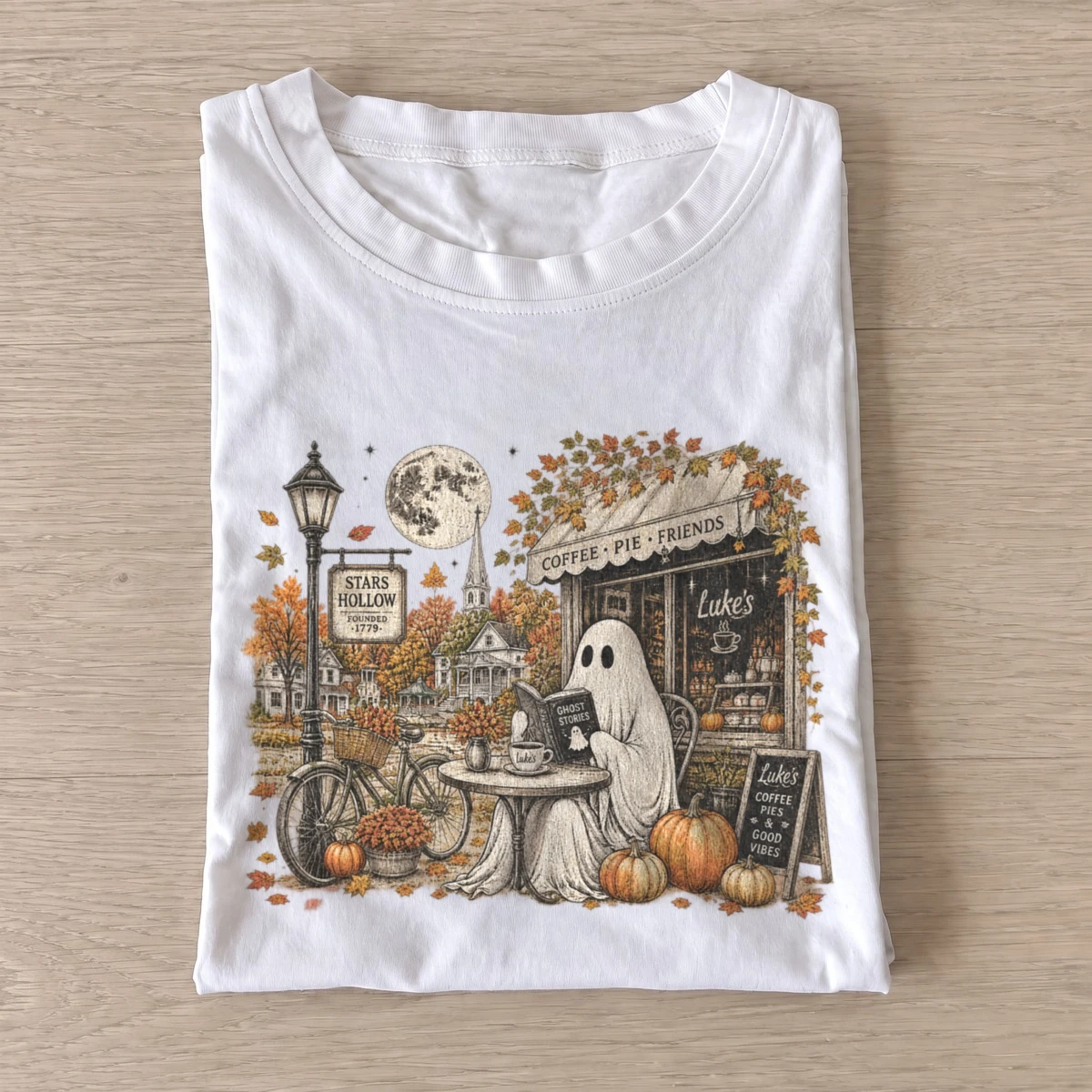 Pumpkin spice ghost t shirt white20pumpkin spice ghost.webp