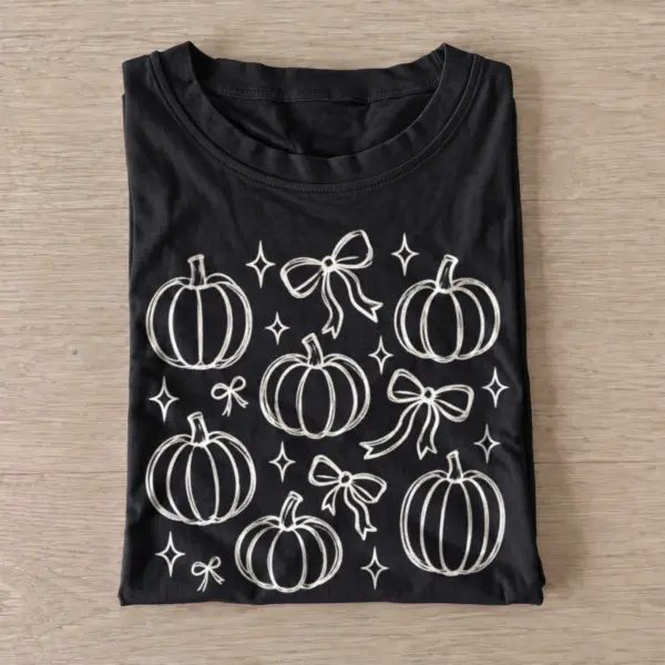 Pumpkins and bows t shirt black20pumpkins and bows.webp