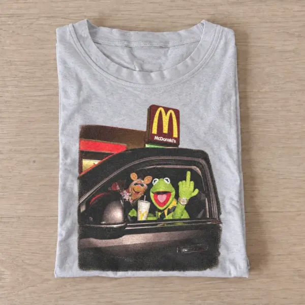 Puppet drive through graphic t shirt gray20puppet drive through.webp