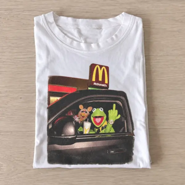 Puppet drive through graphic t shirt white20puppet drive through.webp