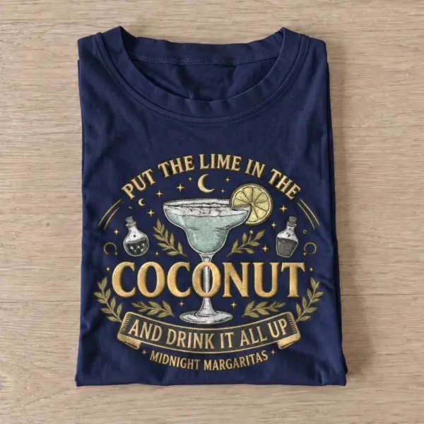 Put the lime in the coconut midnight margaritas t shirt navy20lime coconut cocktail.webp