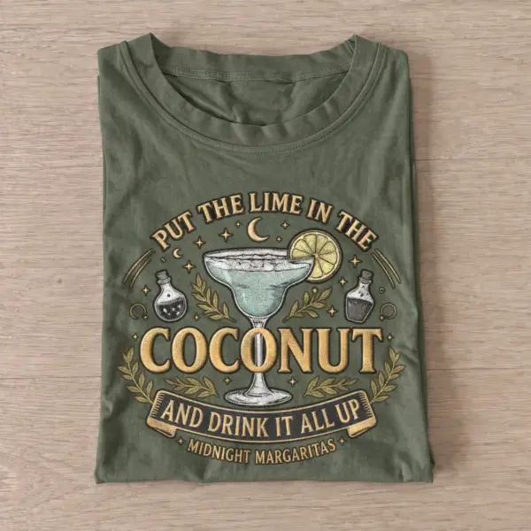 Put the lime in the coconut midnight margaritas t shirt olive20lime coconut cocktail.webp