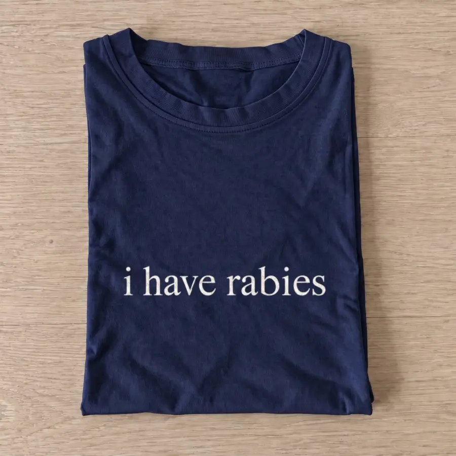 Rabies cream type t shirt navy20rabies cream type.webp