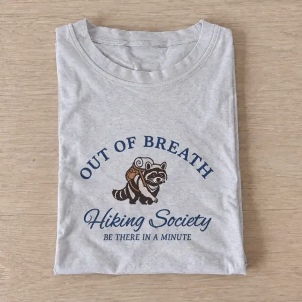 Raccoon hiking society t shirt gray20raccoon hiking society.webp