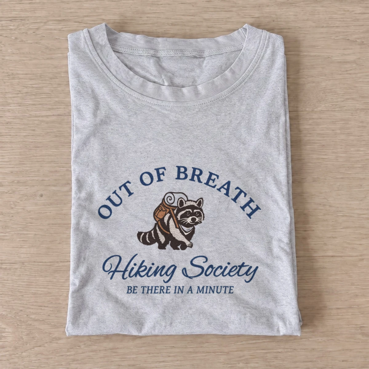 Raccoon hiking society t shirt gray20raccoon hiking society.webp
