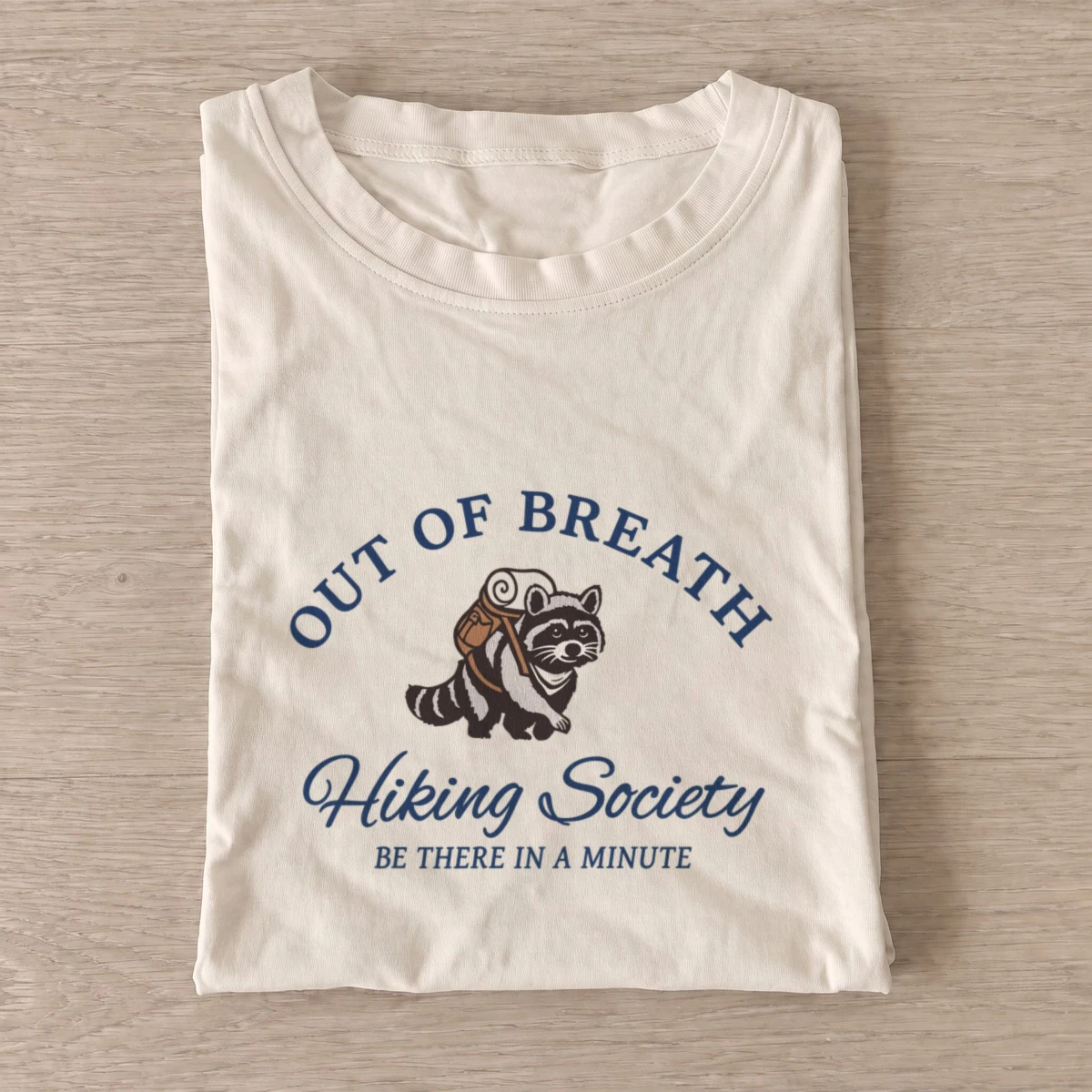 Raccoon hiking society t shirt sand20raccoon hiking society.webp