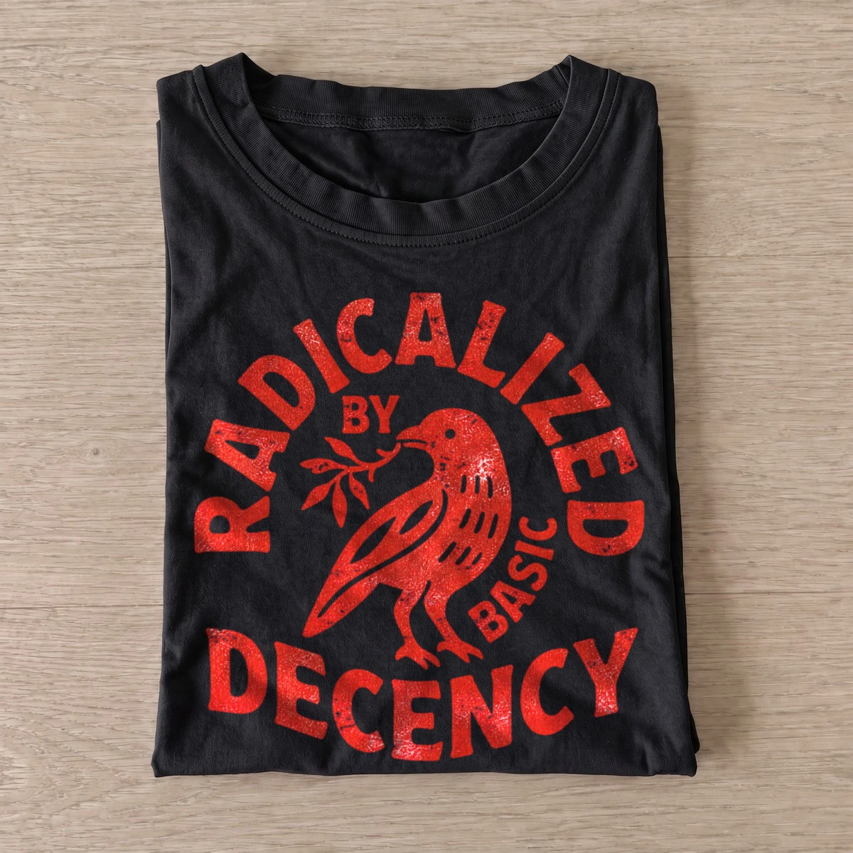 Radicalized by basic decency crow t shirt black20radical decency crow.webp