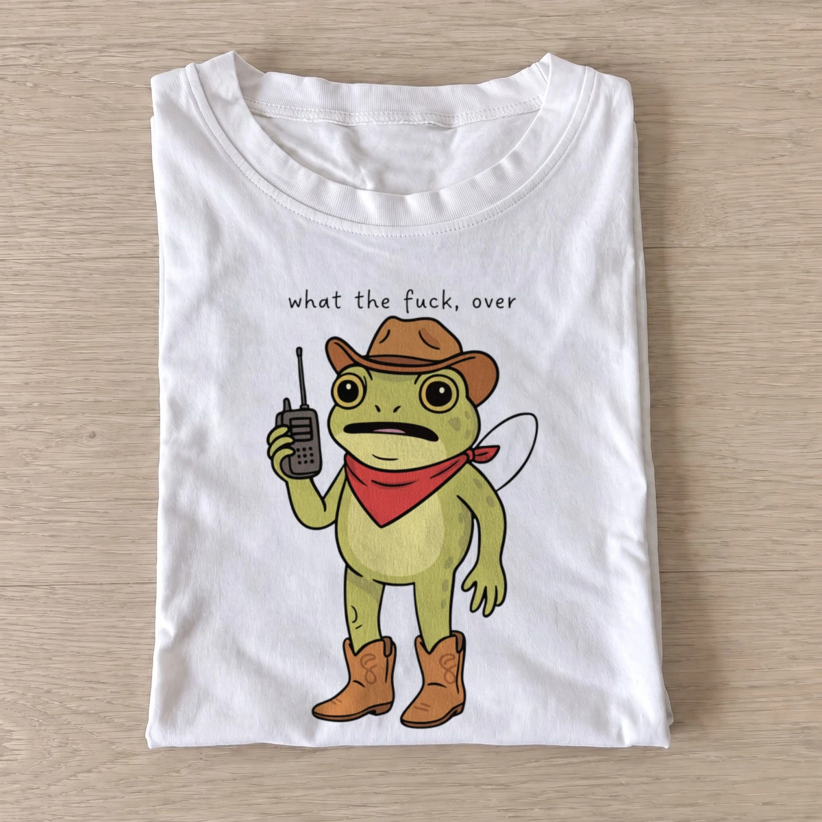 Radio cowboy frog t shirt white20radio cowboy frog.webp